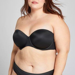 44DD Size bra Black Lightly Lined Multi-way strapless lane bryant cacique